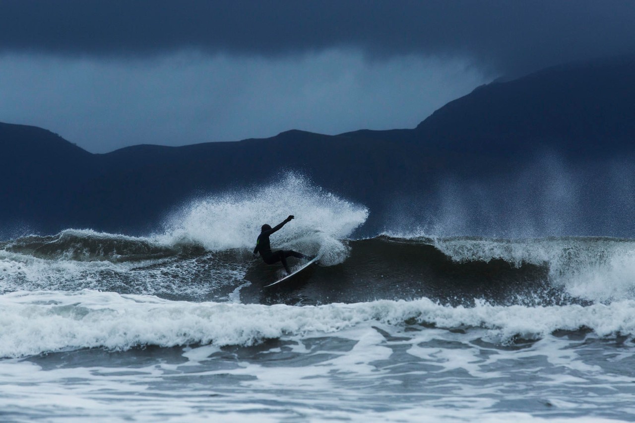 Arctic Surfing in Lofoten, Northern Norway, Europe